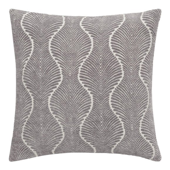 Gray Ogee Jacquard Throw Pillow - Picture 1 of 1